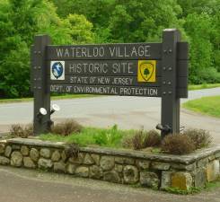 Sign at the entrance of Waterloo Village. (Photo by Mandy Coriston)