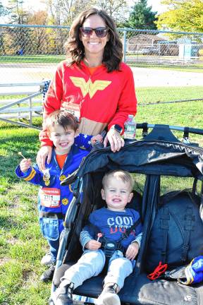 Photos: Haunted Hawk Hustle 5K Brody, Brittany and Nolan Zymet of Newton.