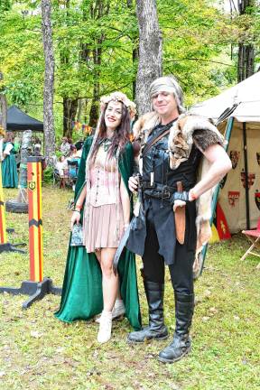 New generation of knights SRF6 Angela and Daniel Flannery of Barto , Pa., are dressed as a fairy and a killer.
