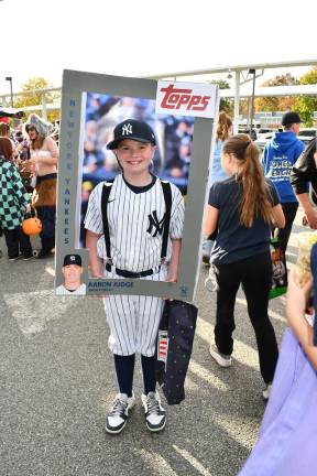 Byram school hosts trunk or treat Nathan Novack is wearing a baseball costume.