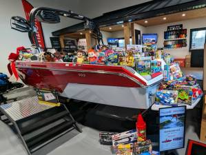 Off Shore Marine in Branchville is filling a 2024 24-foot Nautique GS24 with toys on behalf of the Season of Hope Toy Drive.