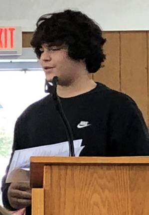 Veterans honored with parade, ceremony Nicolas Pacheco of Kittatinny Regional High School created the design chosen for the annual veterans pin.