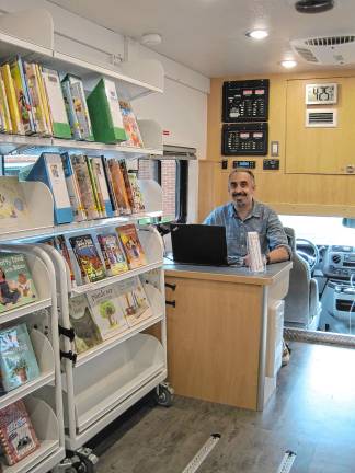 New mobile library launched <b>DOT2 Ed Sherry, driver of the new mobile library, Dot. </b>