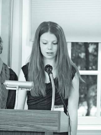 County-wide contest names best in verse Third place eighth grader Maureen Douglas of Kittatinny Regional High School.