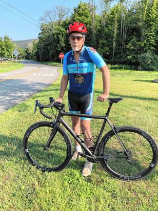 18th annual Giro del Cielo Road Race Michael Karr, 69, of Newfoundland raced in the men’s age 55 and older category, riding about 41 miles. He placed seventh among men age 65 and older.
