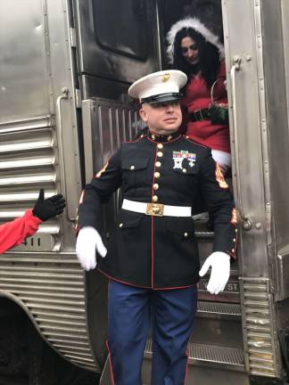 US Marine Corps Gunnery Sergeant Joseph Clayton, who heads up the Marines Toys for Tots at Picatinny Arsenal.