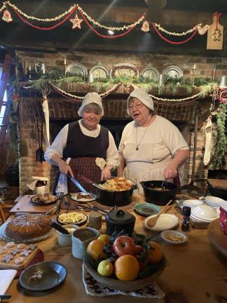 Twelfth Night Una-Lee Williams and Jane Butz headed up the cooking right on the original harth.