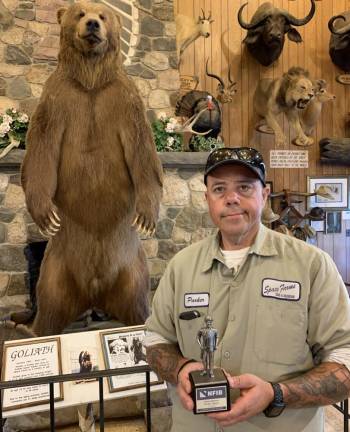 Pictured is Assemblyman Parker Space (R Sussex, Warren, Morris) with this 2019 NFIB Guardian of Small Business Award.