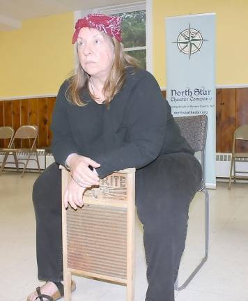 Kim Knabb of Vernon rehearses one of her scenes (Photo by Allison Ognibene)