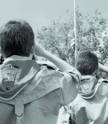 Celebrating Flag Day Photos by Glynnis Jones Byram Township Boy Scouts saluted the flag this past Memorial Day.