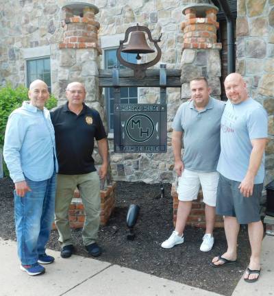 Mohawk House to host wine dinner to benefit new Sparta VFW Youth Leadership Scholarship Caption: (L-R) Mohawk House owner Steve Scro, Sparta VFW Post #7248 Commander Peter Litchfield, Ross Richardson, and Sussex County Freeholder Joshua Hertzberg meet at the restaurant on Sunday, May 19, 2019 to discuss the VFW's new Youth Leadership Scholarship Fund, which will be co-chaired by Hertzberg. Richardson's son Ryan will be the first recipient of the award, and a benefit dinner for the fund will be held at the Mohawk House on Thursday, June 6, 2019. (Photo by Mandy Coriston)