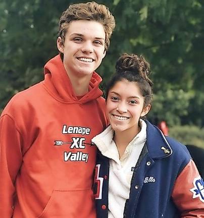 Lenape Valley Cross Country athlete leaders Adam Raffay and Bella Granada.