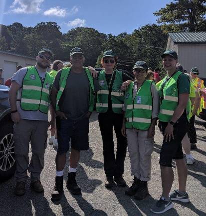 Keeping residents safe and informed Nick Marino, Mark Montemarano, Linda Grinthal, Jane Guyette and Marilyn Hatzelis, all of Andover CERT. (Photo provided)