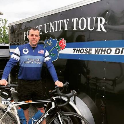 Sgt in Police Unity Tour Newton Police Sgt. Mike Monaco