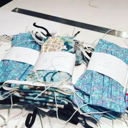 Moms make masks for local hospitals: Public invited to help too Handcrafted masks made by Sparta Moms.