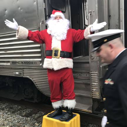 Santa arrived by rail, not sleigh