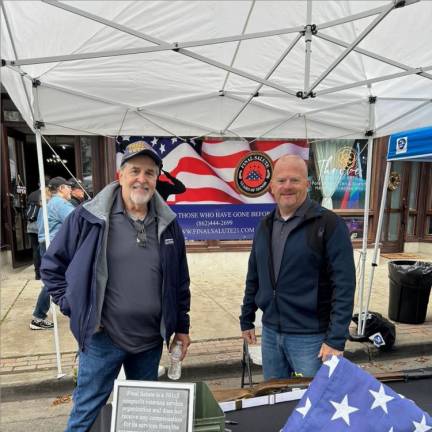 Mike Phillips and Tom Wilier represent Final Salute, a nonprofit veterans service organization.