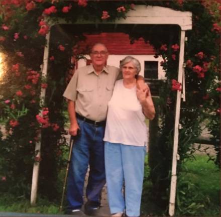 Willard and Eileen DeGroat at a big party to celebrate their anniversary.