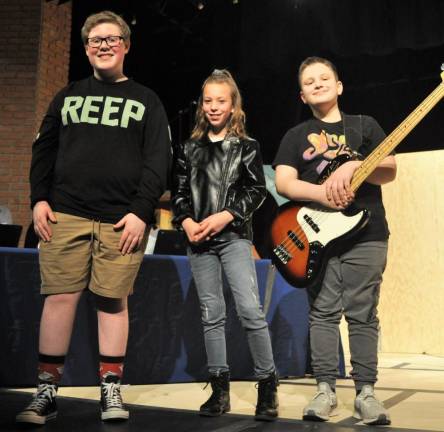 2020 KRHS Talent Show Winners; singers Clayton Doyle, Shelby Jones, and bass player Kyle Rittweger.