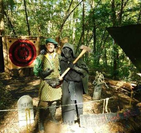Knights and faeries roman the woods of Sparta JR the Ax-man and his partner Death
