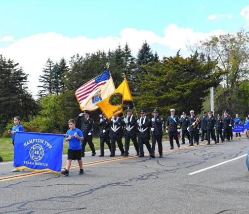 Photos: Sussex County Firemen’s Association Inspection Day & Parade Members of Hampton Township Fire & Rescue march in the Sussex County Firemen’s Association’s annual Inspection Day & Parade on Saturday, Oct. 5. They were the host this year in honor of their 25th anniversary. (Photos by Maria Kovic)