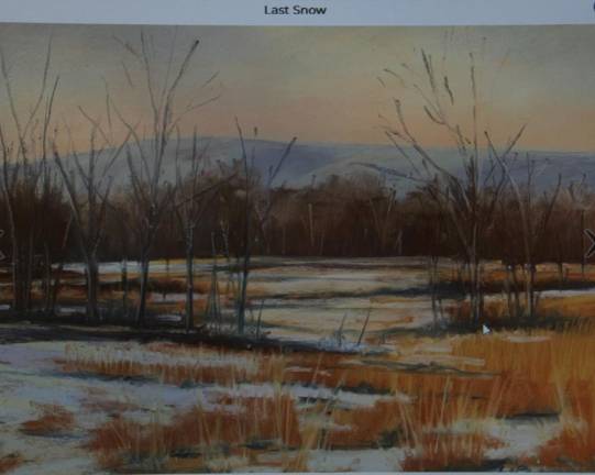 Pastel painting “Last Snow” by Laura Martinez-Bianco