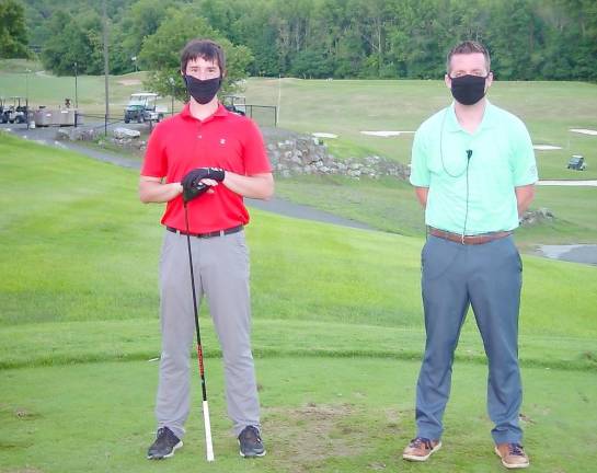 Brendan Allatta, Sussex County Long Drive Champion with Black Bear GC General Manager Ryan Delaney (Photo by Dr. John T. Whiting)