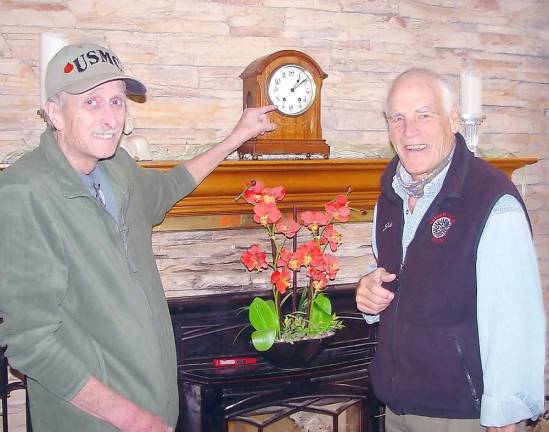 Greg Sciscoe admires the time he saved with the help of friend John Whiting (Photo by Dr. John T. Whiting)