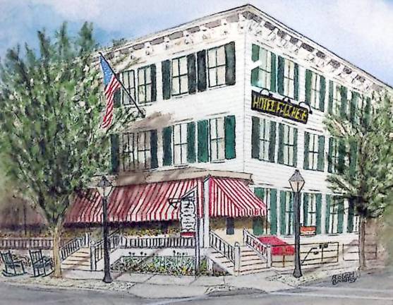 Go outside and paint “Hotel Fauchère” by Robert Bradley
