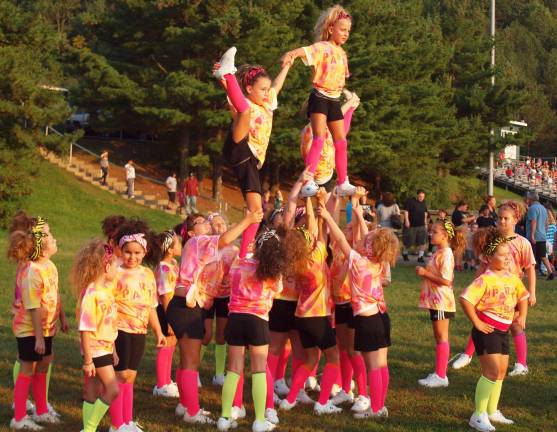 Warriors on display Cheer tower
