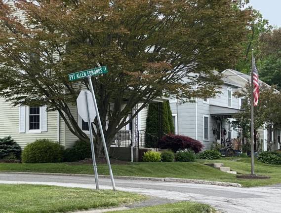 Sussex County History Today: County residents who gave their lives for our country This small lane in Franklin is named for Allen E. Edmonds, who was killed in Germany in the last months of World War II.