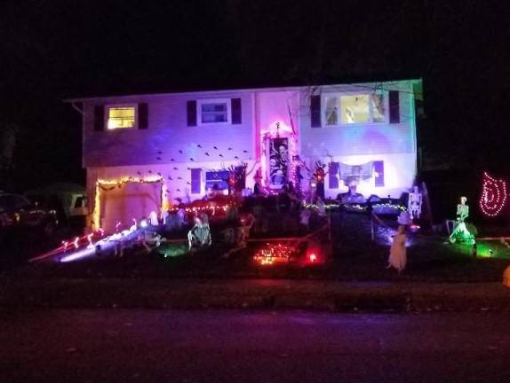 A York Road residence in Newton has lots of fun decorations on Halloween night 2019.