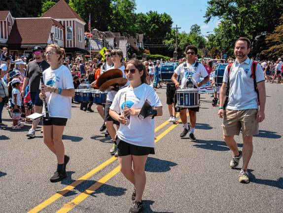 Sparta. Fourth of July events Members of the Sparta High School Marching Band take part in the parade.