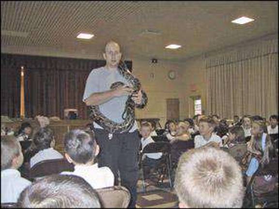 Students enjoy Snakes-n-Scales' Students enjoy Snakes-n-Scales'