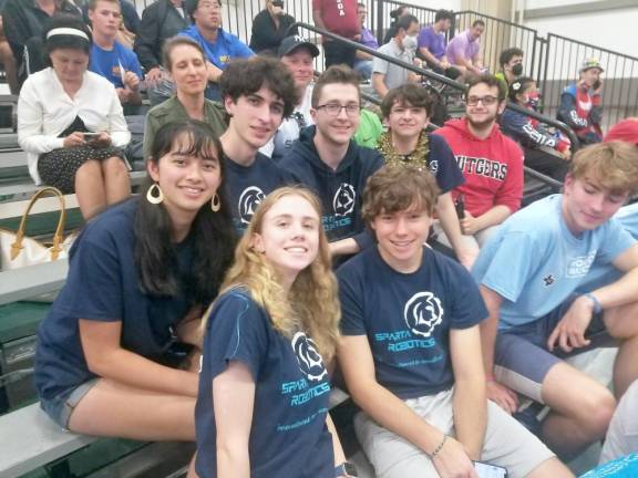 Sparta Robotics team competes at World Championships The Sparta Robotics team at the World Championships.