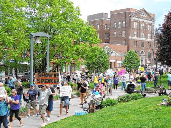 Photos: May Day protest in Newton Photos: May Day protest in Newton
