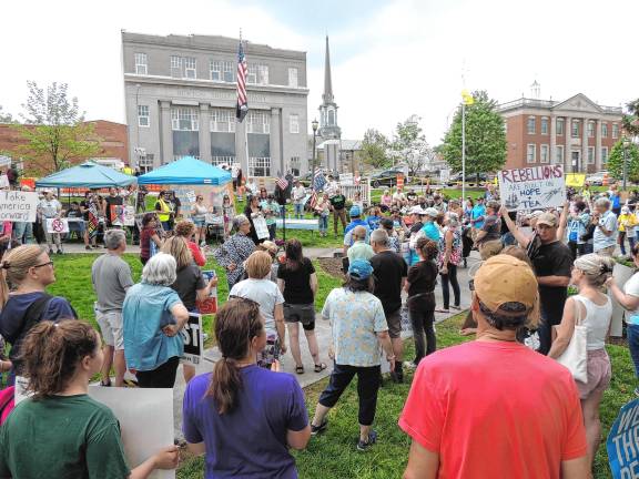 Photos: May Day protest in Newton Photos: May Day protest in Newton