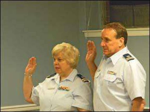 Newly elected US Coast Guard auxiliary officers Newly elected US Coast Guard auxiliary officers