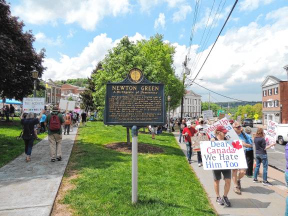 Photos: May Day protest in Newton Photos: May Day protest in Newton