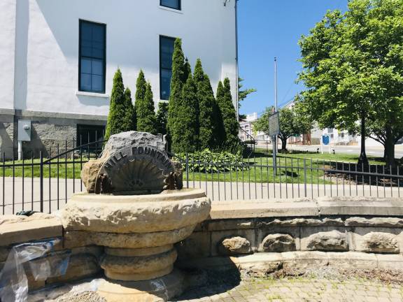 Hill Fountain on Spring Street, in County Park, in Newton.