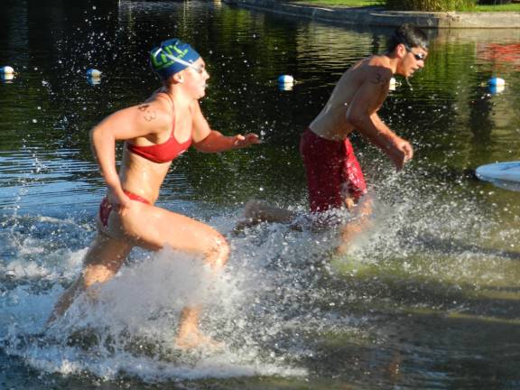 Lifeguards competing in the 2017 lifeguard competition.