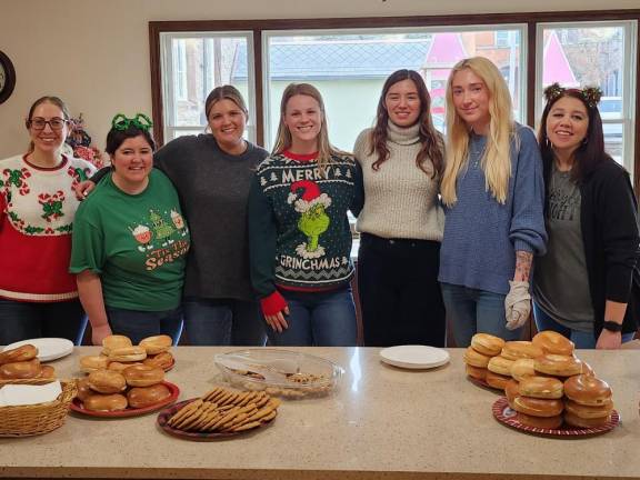 From left are Tracey Semar, Jenn Wrobleski, Catherine Apostal, Michaela McKernan, Kaitlin Decker, Ashlyn Gec and Natalie Yanoff-Smith.