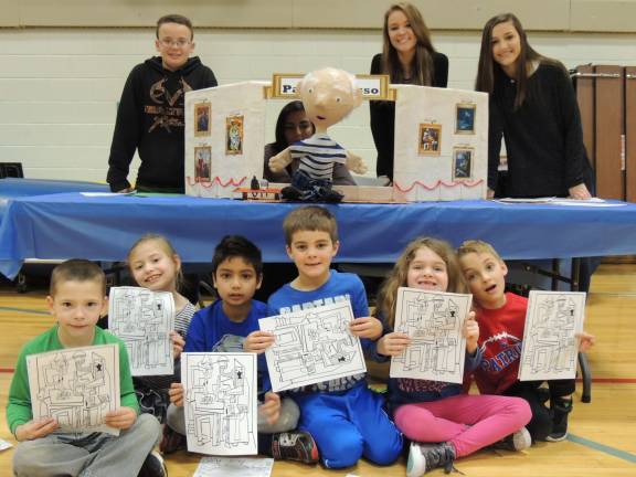 (Top row from left to right are: Lenape Valley students Shaun Eckert, Delia Hall, Taylor Beers, and Autumn Dachisen. (Bottom row from left to right are Valley Road Elementary students: Leo Castellana - Daniella Ciampa - Archith Kondapi - Christopher Thornton - Ava Conklin - Tyler Smith-Christie