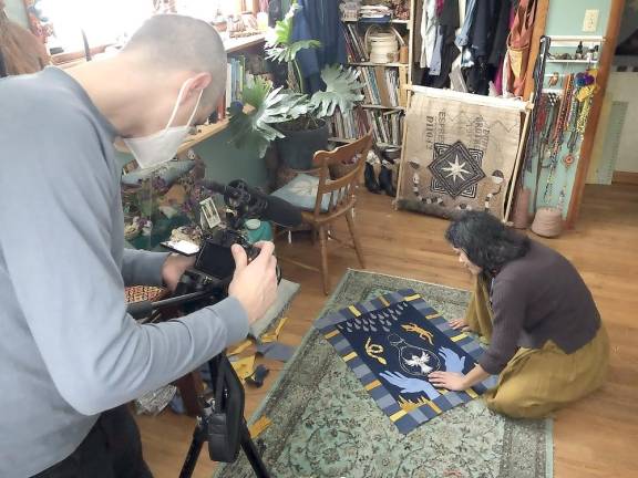 Filmmaker Oriel Danielson and textile artist Christi Johnson (Photo provided)