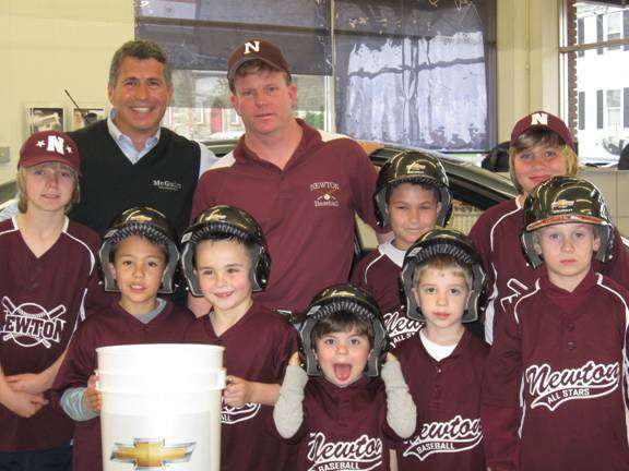 McGuire Chevrolet donates baseball equipment Photo Provided Bottom row, from left: Sammy Gonzales, Robert McCullogh, James Marotta, Patrick McNaulty and Aaron Fantasia. Top row, from left: Jimmy McKeown, Sean McGuire, League President Jim McKeown, Jarrod DeMauro and Ethan Cross.