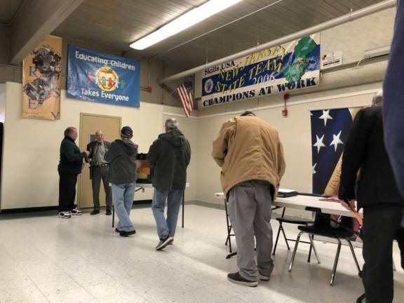 Members of the Sussex County Republican Committee cast their ballots.
