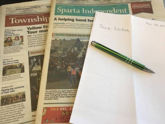 Shortage of letters to the editor Shortage of letters to the editor