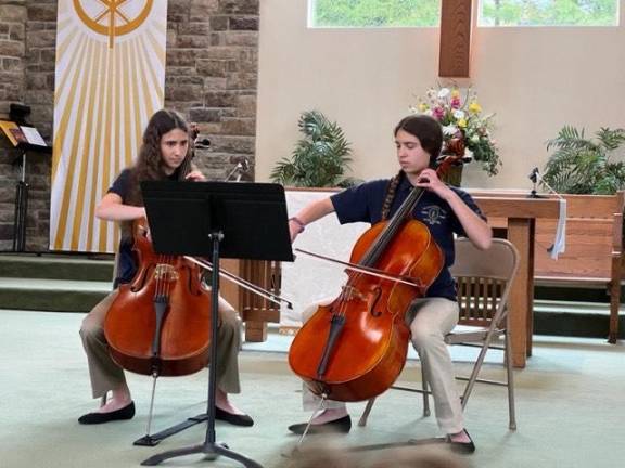 Sussex County Youth Orchestra concert is today Aubrey Kline, left, and Rachel Kline, principal cellist, are part of the Sussex County Youth Orchestra, which will perform Dec. 3 in a holiday concert. (Photo provided)