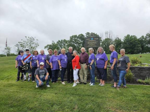 Blue Star marker dedicated Members of the Snufftown Garden Club pose by the Blue Star Memorial Marker after the dedication ceremony June 24.