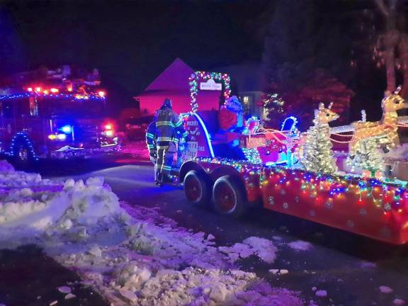 The Santa Run at night (Photo by Laura J. Marchese)